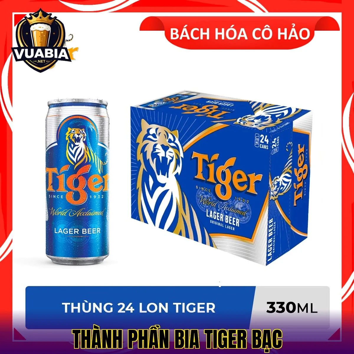 thành phần bia Tiger bạc