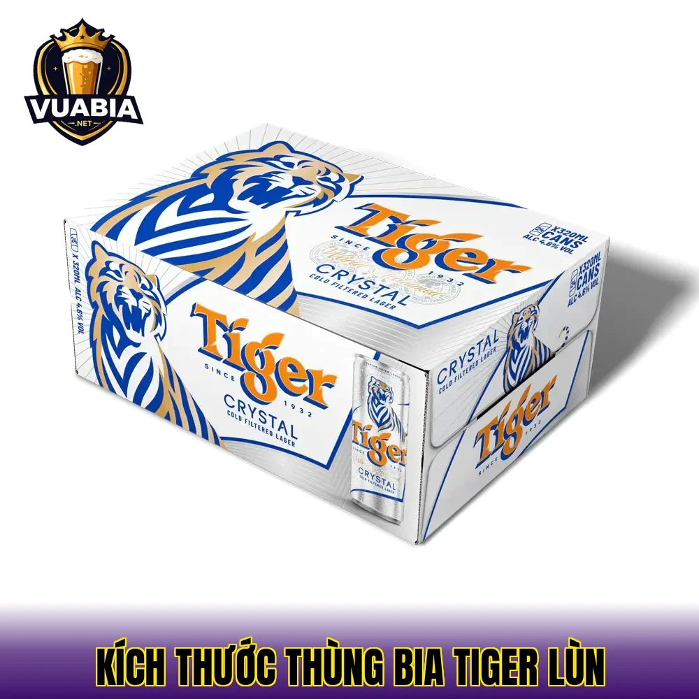 Kích thước thùng bia Tiger lùn