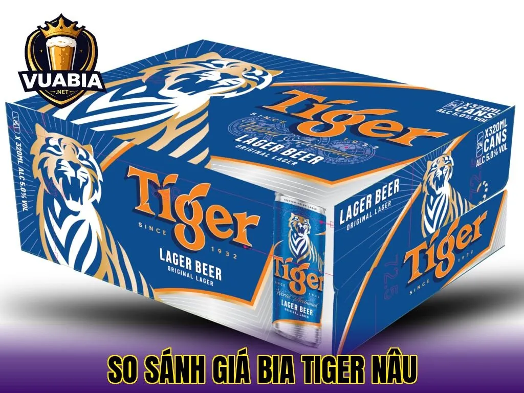 so sánh giá bia Tiger nâu