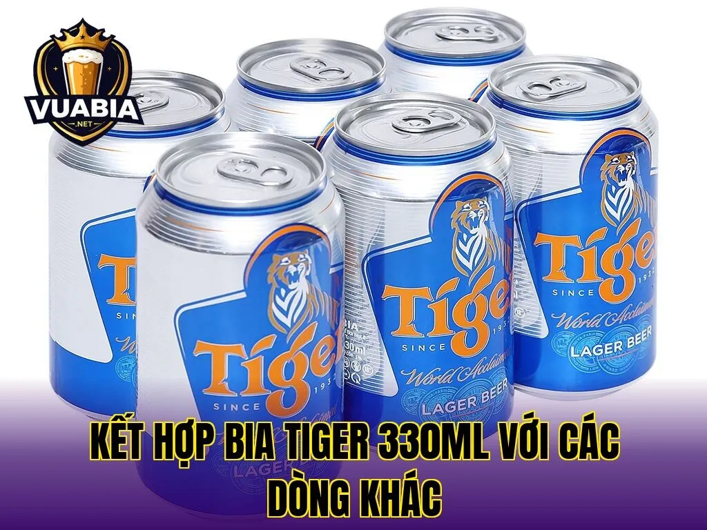Kết hợp bia Tiger 330ml với các dòng khác