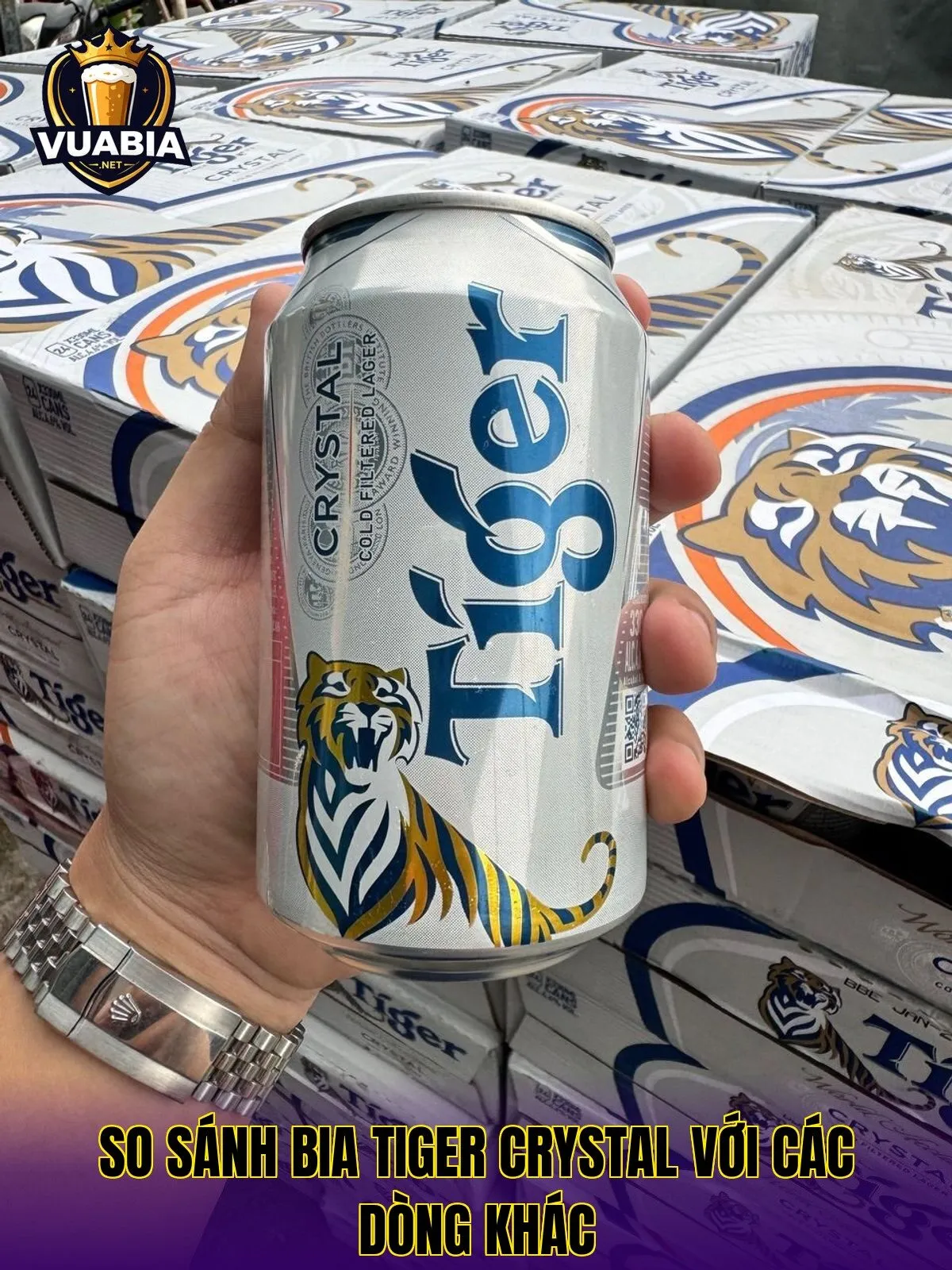 So sánh bia Tiger Crystal với các dòng khác