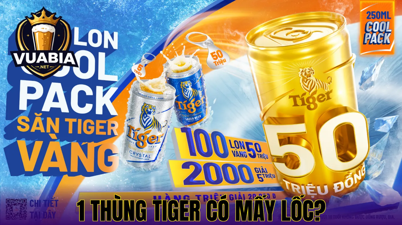 1 thùng Tiger có mấy lốc?