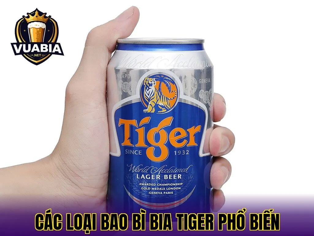 Các loại bao bì bia Tiger phổ biến