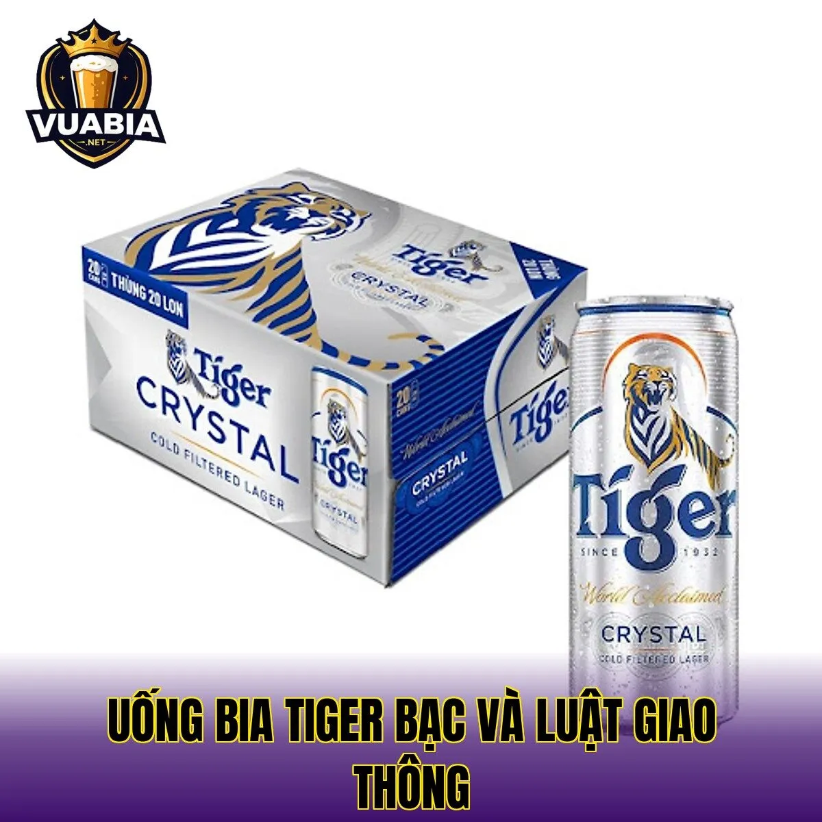 uống bia Tiger bạc và luật giao thông