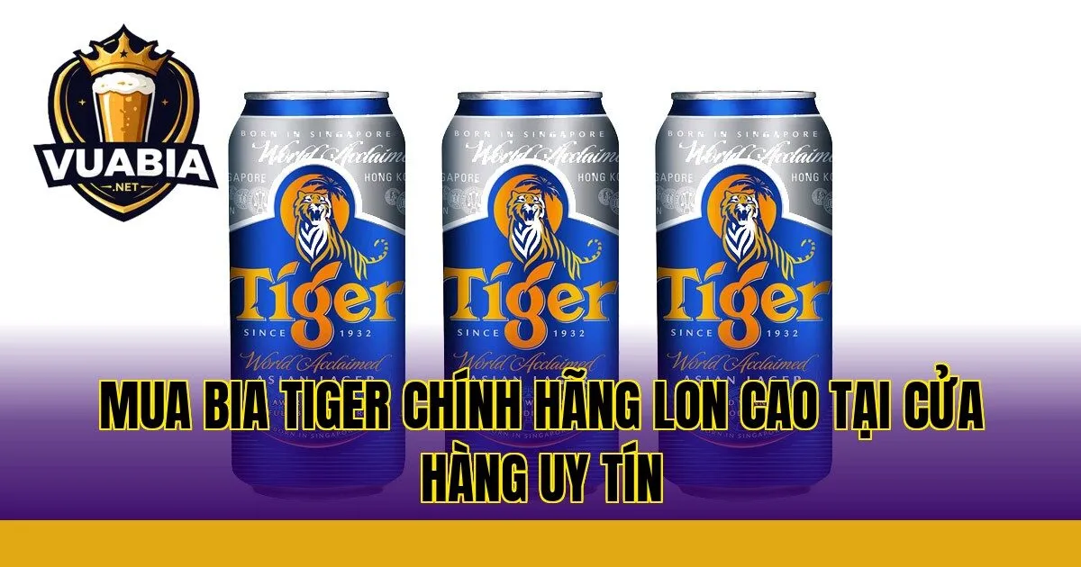 Mua bia Tiger chính hãng lon cao tại cửa hàng uy tín