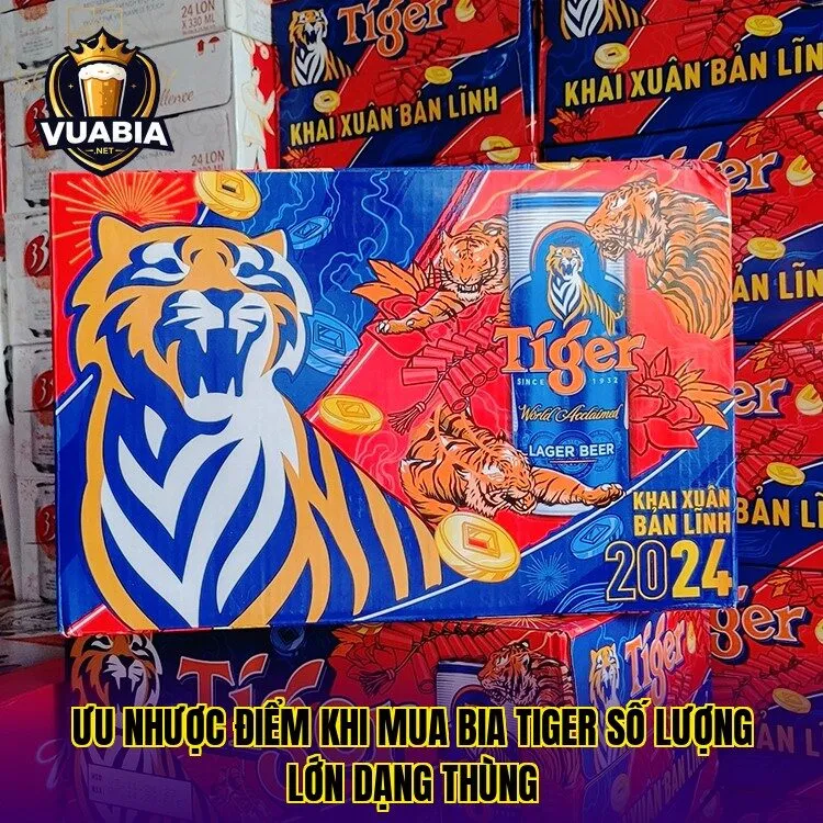 Ưu nhược điểm khi mua bia Tiger số lượng lớn dạng thùng