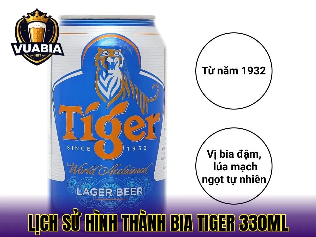 Lịch sử hình thành bia Tiger 330ml