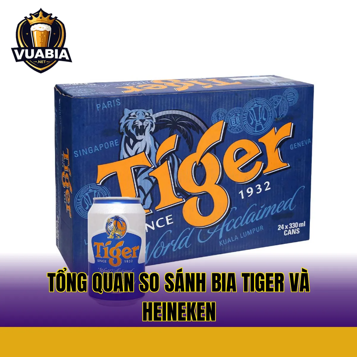 Tổng quan so sánh bia Tiger và Heineken