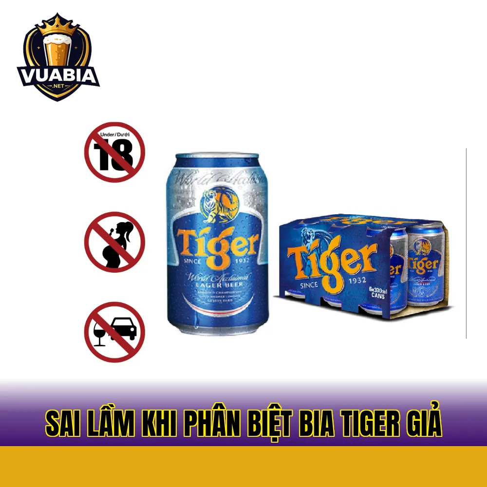 Sai lầm khi phân biệt bia Tiger giả