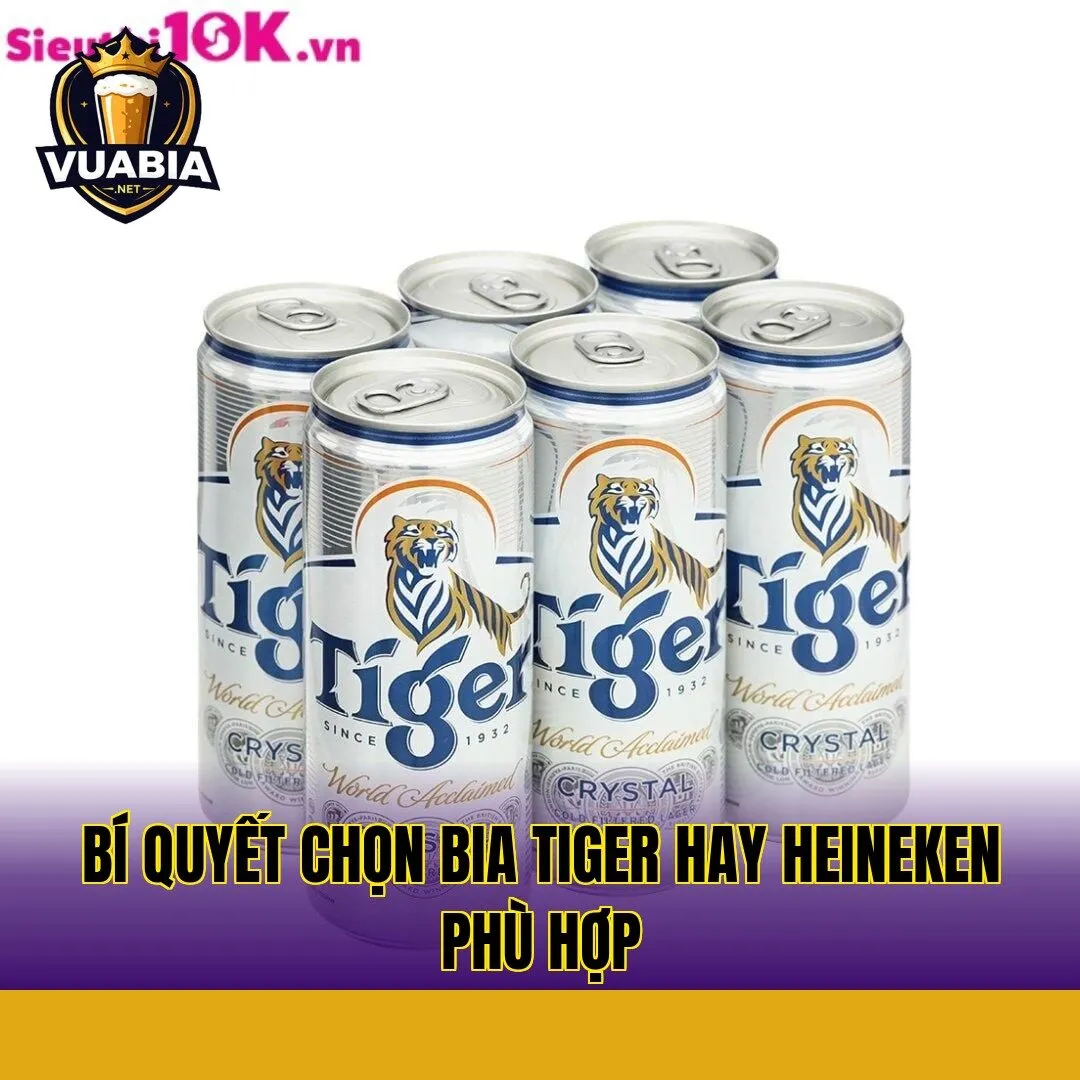 Bí quyết chọn bia Tiger hay Heineken phù hợp