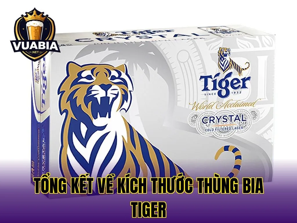 Tổng kết về kích thước thùng bia Tiger