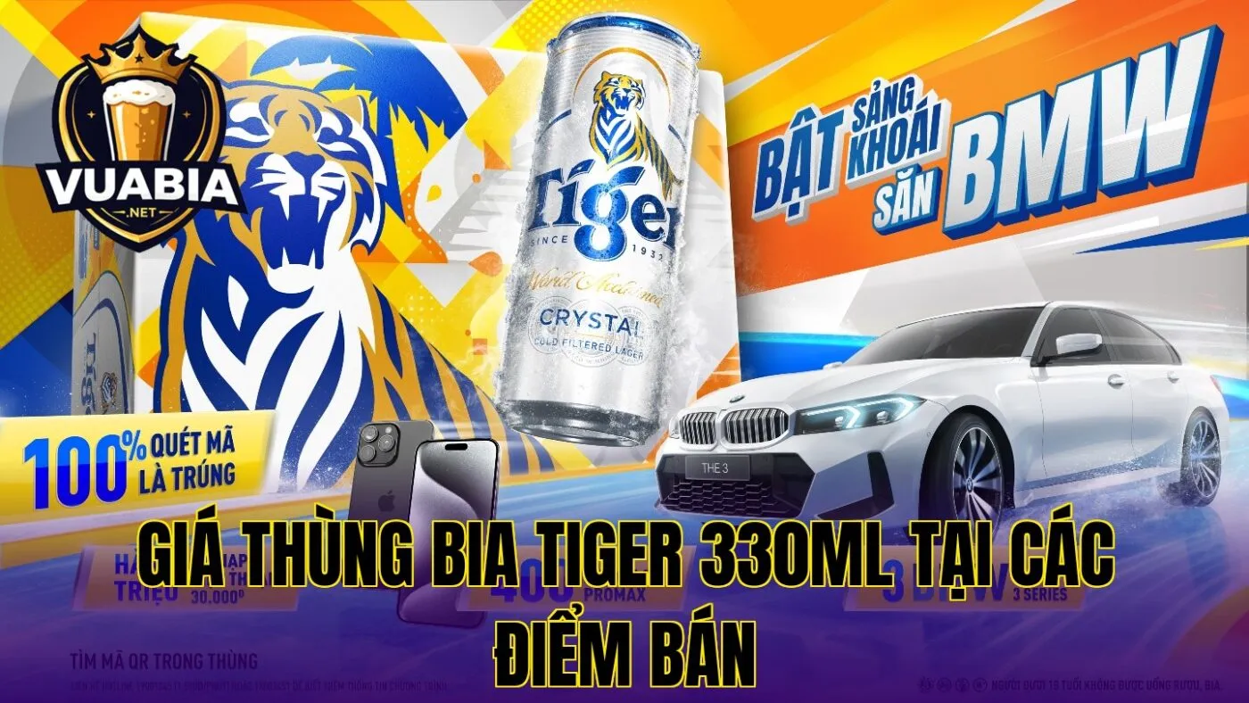 Giá thùng bia Tiger 330ml tại các điểm bán
