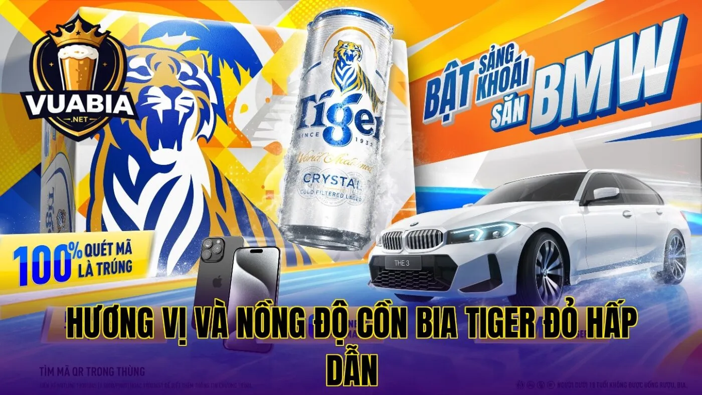 Hương vị và nồng độ cồn bia Tiger đỏ hấp dẫn