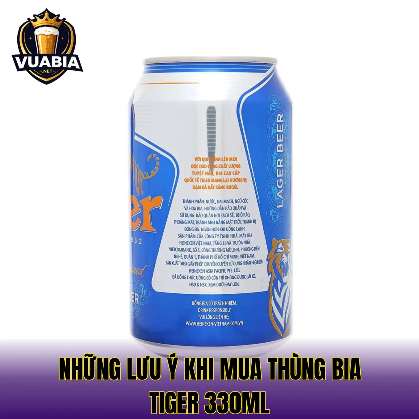 Những lưu ý khi mua thùng bia Tiger 330ml