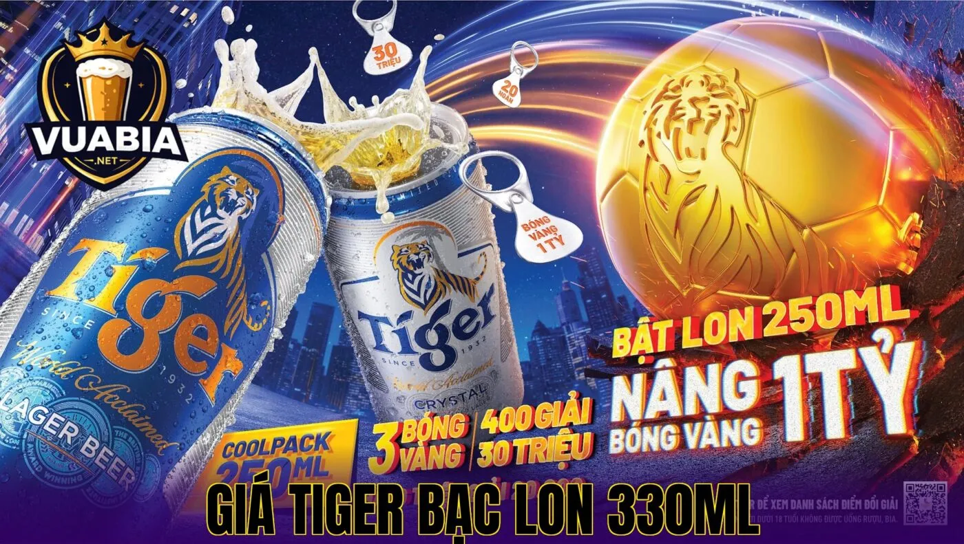 Giá Tiger bạc lon 330ml