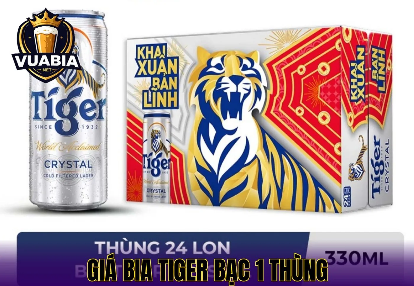 Giá Bia Tiger Bạc 1 Thùng