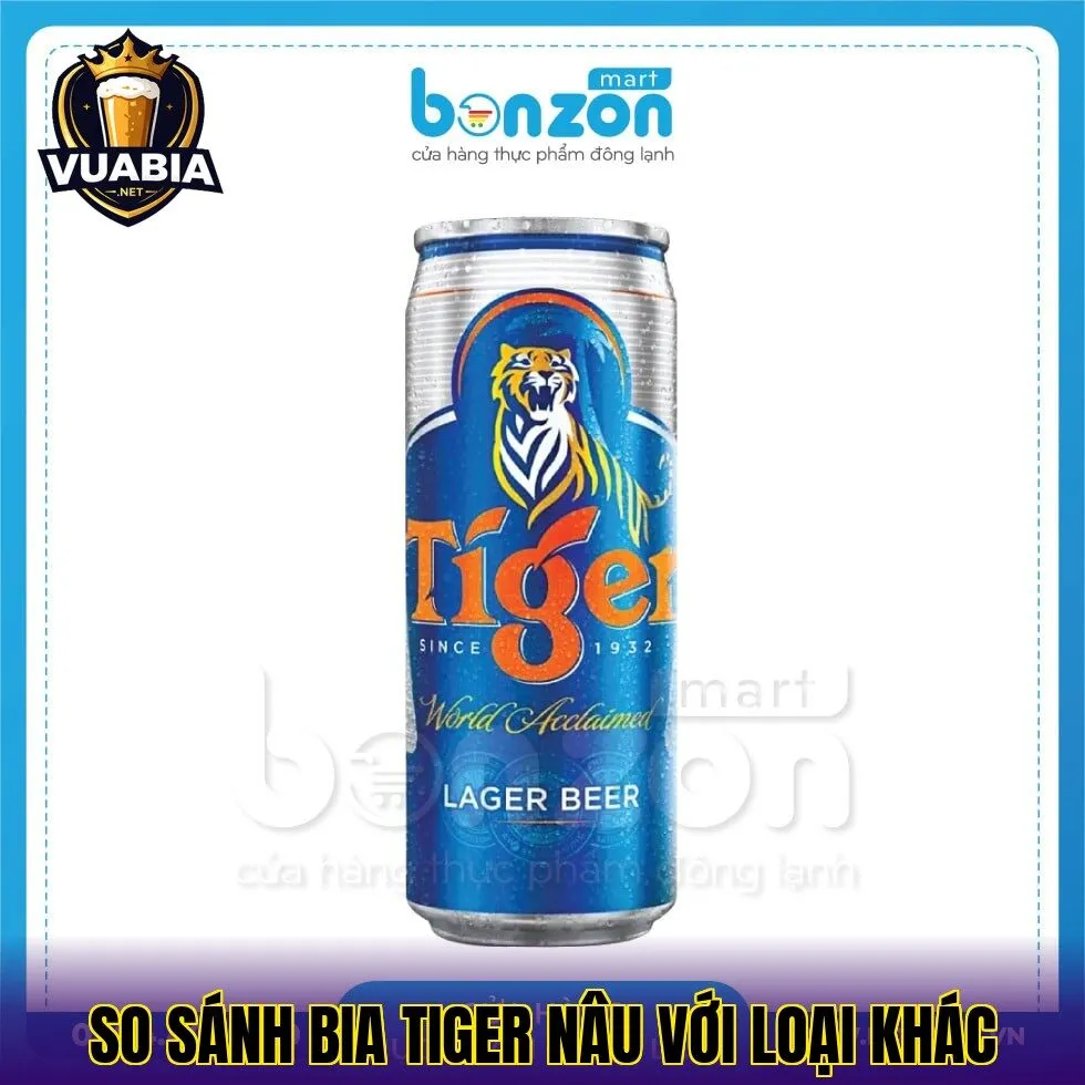 So sánh bia Tiger nâu với loại khác