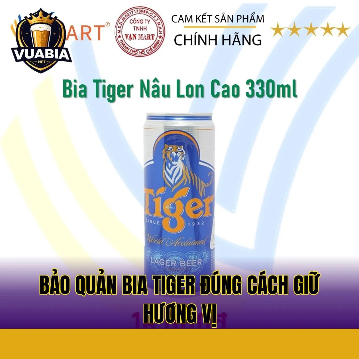 Bảo quản bia Tiger đúng cách giữ hương vị