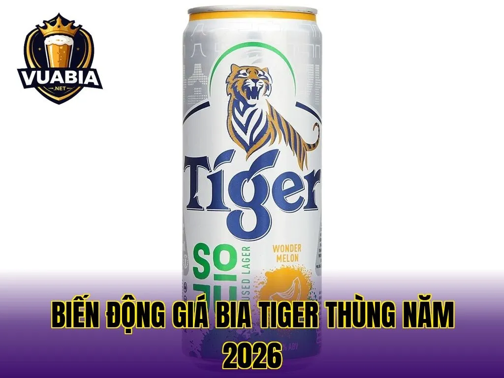 Biến động giá bia Tiger thùng năm 2026