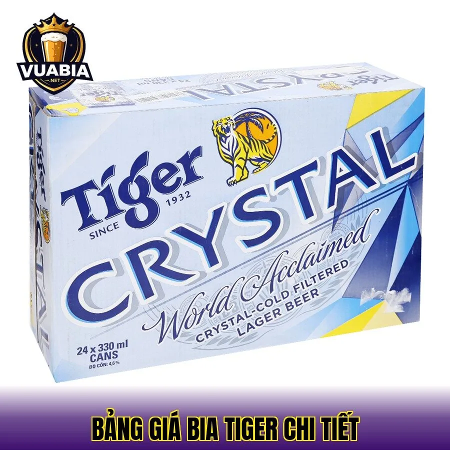 bảng giá bia Tiger chi tiết