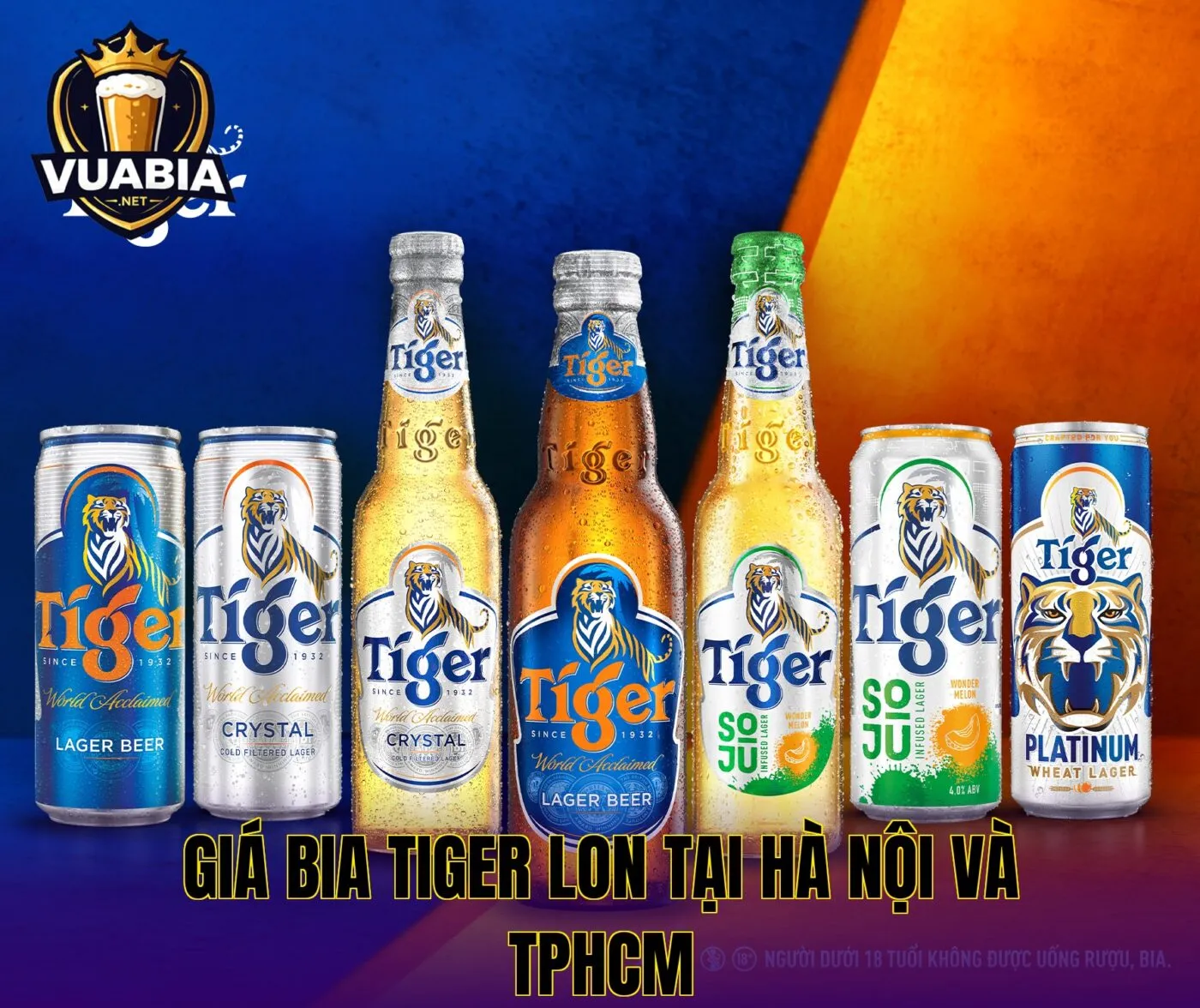 Giá bia Tiger lon tại Hà Nội và TPHCM