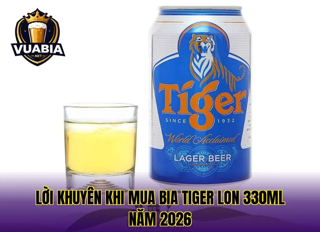 Lời khuyên khi mua bia Tiger lon 330ml năm 2026