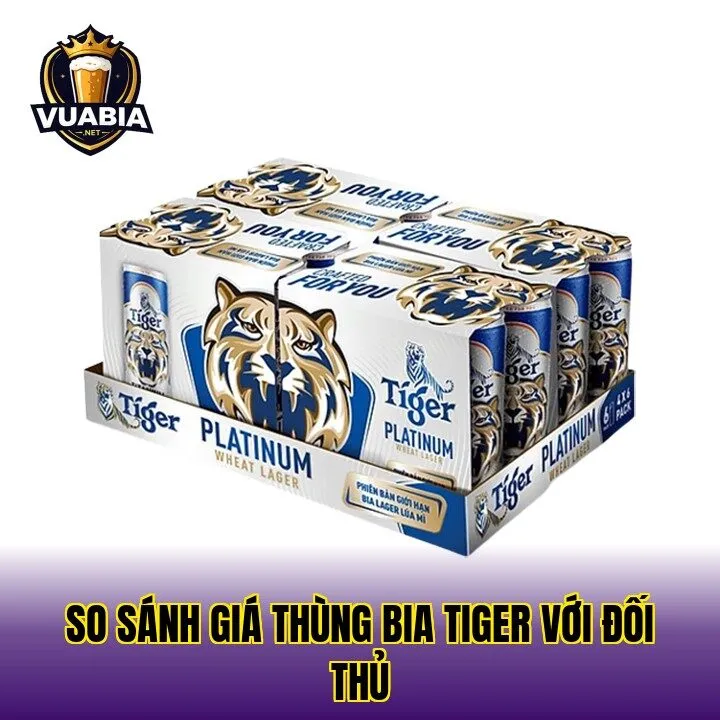 So sánh giá thùng bia Tiger với đối thủ