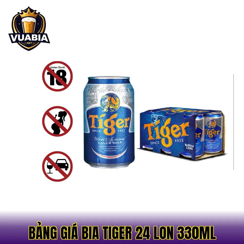 bảng giá bia Tiger 24 lon 330ml