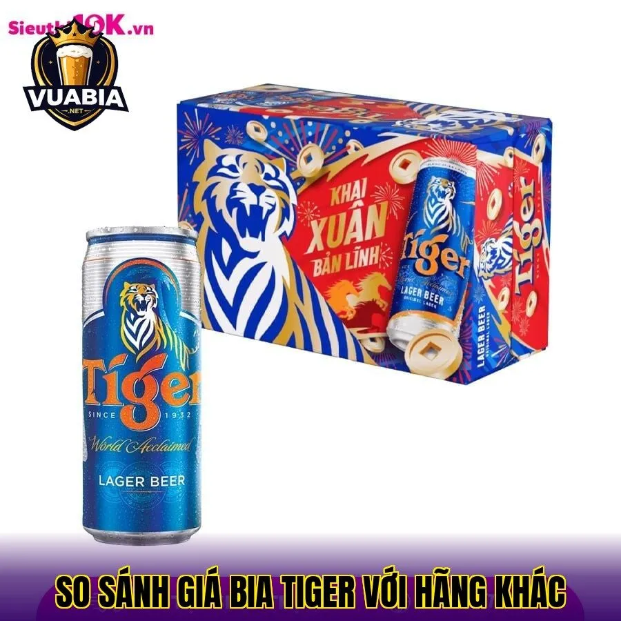 so sánh giá bia Tiger với hãng khác