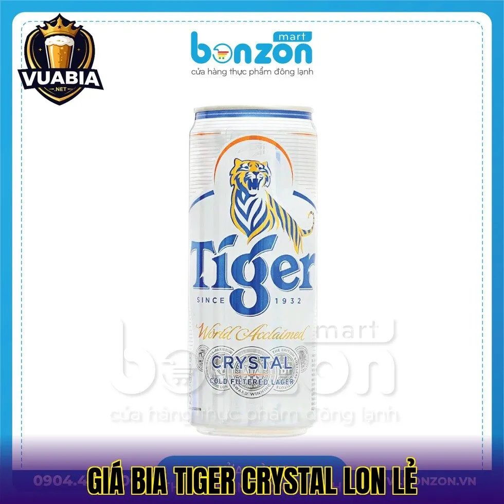 giá bia Tiger Crystal lon lẻ