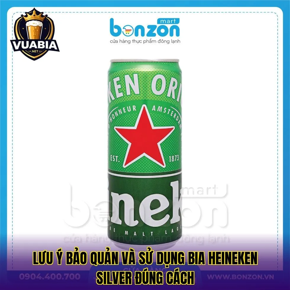 Lưu ý bảo quản và sử dụng bia Heineken Silver đúng cách